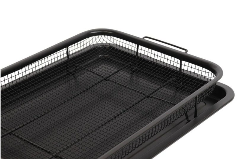 HOMEVEO Professional oven roasting tray (small size) with oil draining rack – ideal for roasting potatoes and chicken in the oven for a healthy and balanced crispiness - Image 4